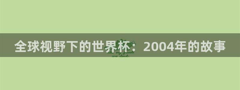 澳门世界杯直播：全球视野下的世界杯：2004年的故事